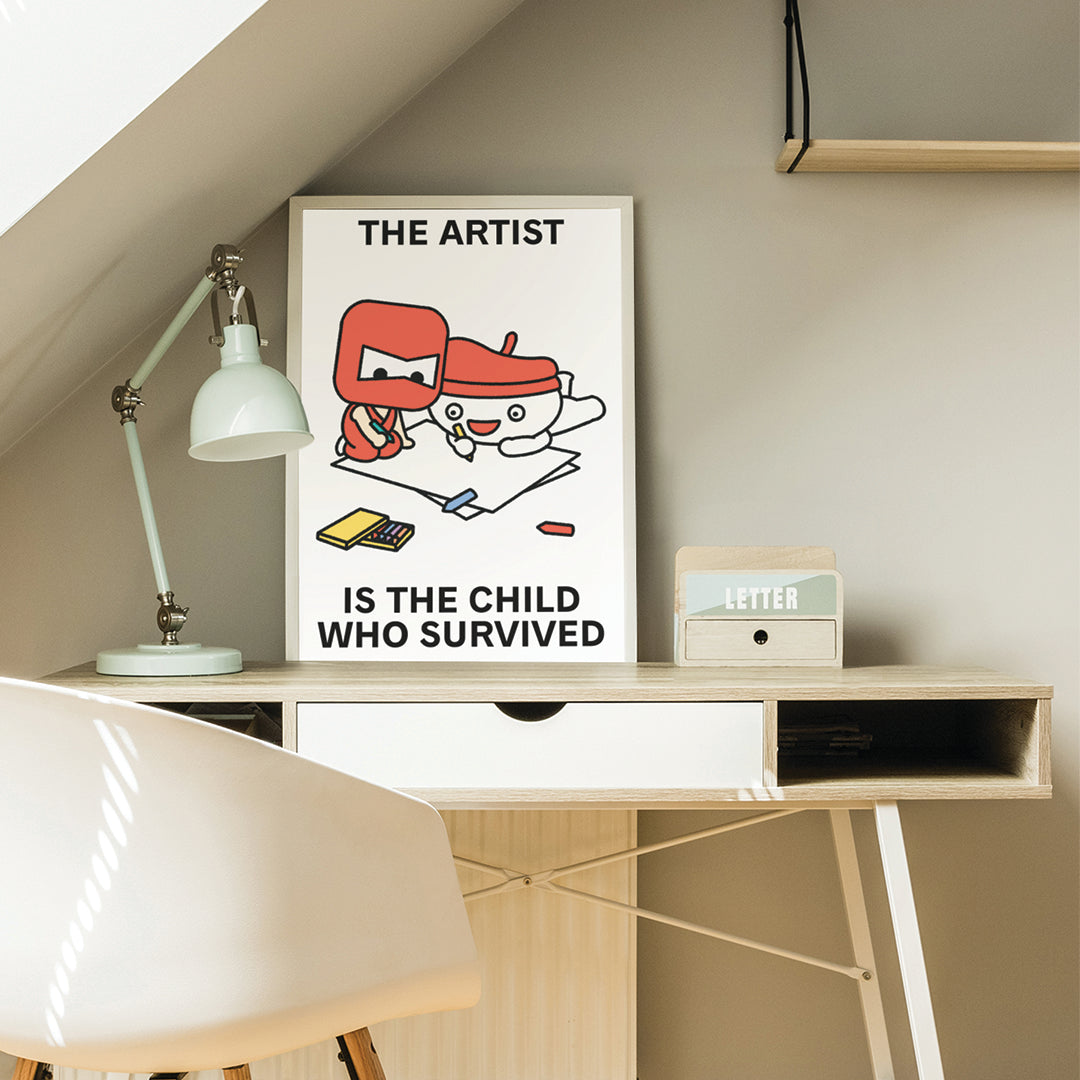The Artist Child Print Poster UNFRAMED