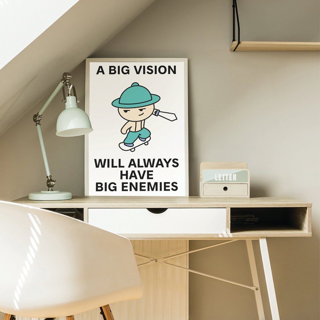 Big Vision Big Enemies Print Poster UNFRAMED