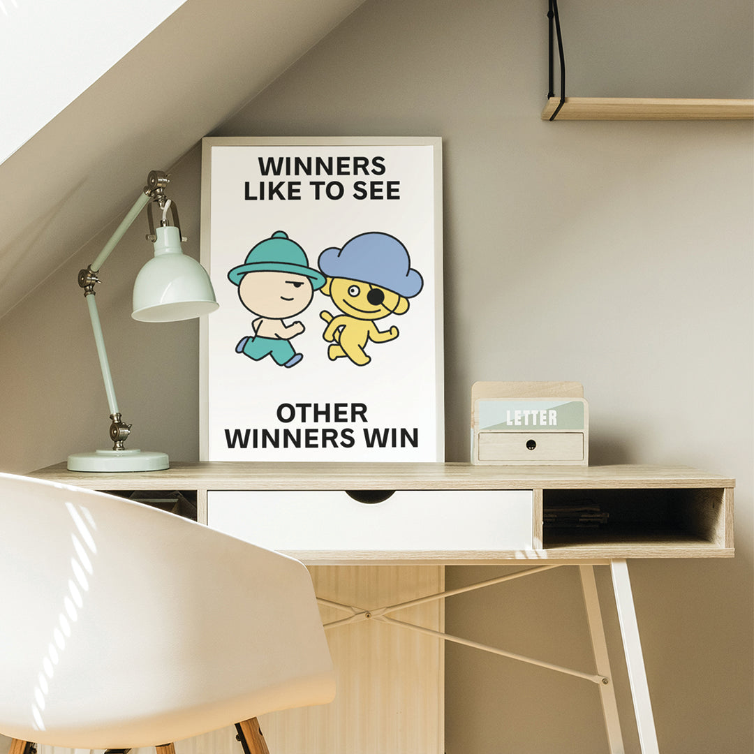 Winners Support Winners Print Poster UNFRAMED