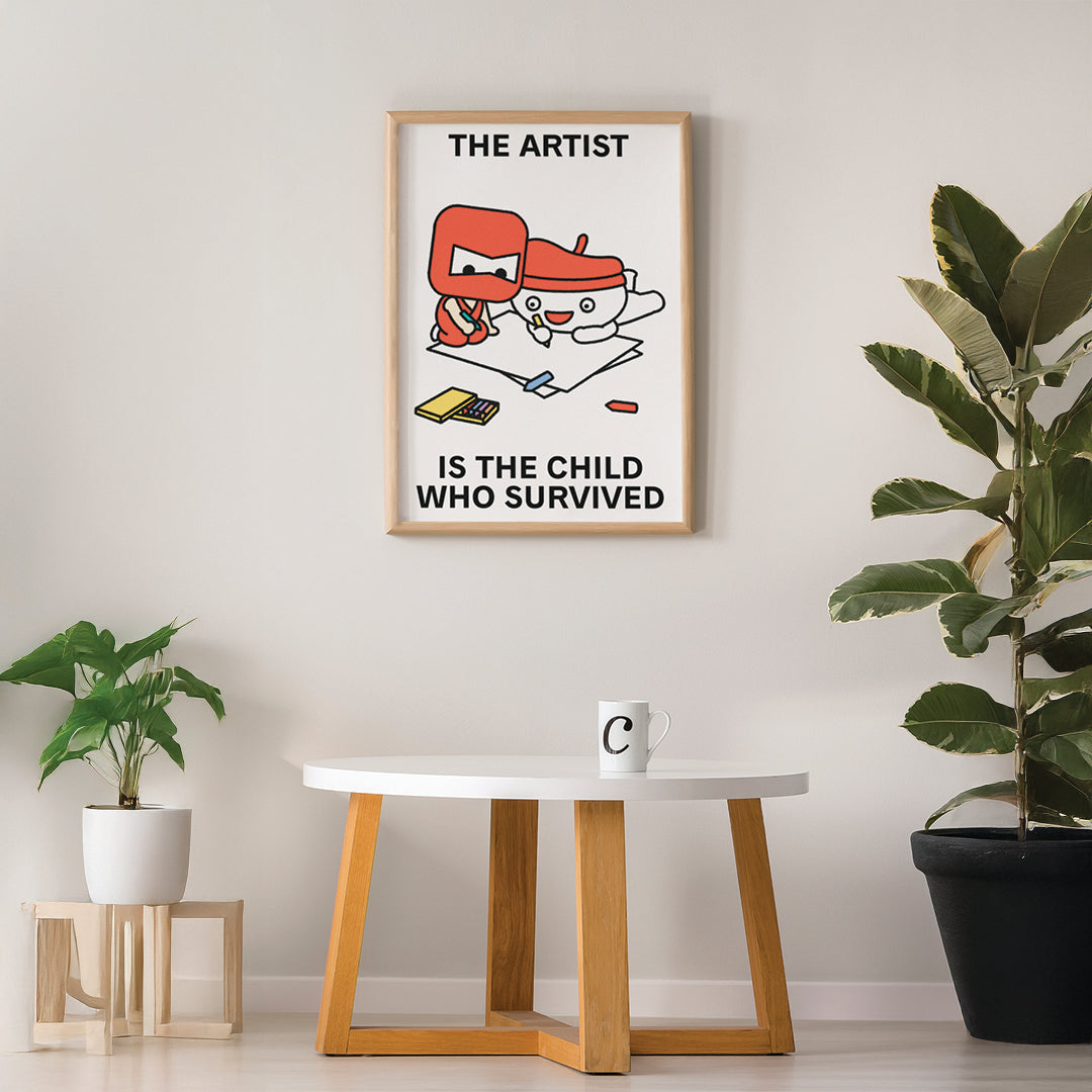 The Artist Child Print Poster UNFRAMED