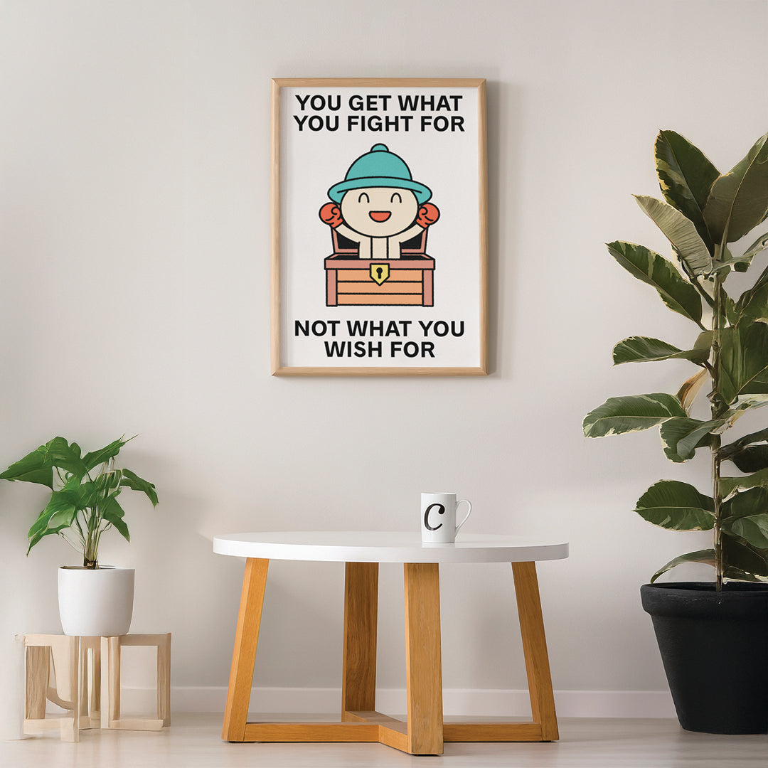You Get What You Fight For Print Poster UNFRAMED