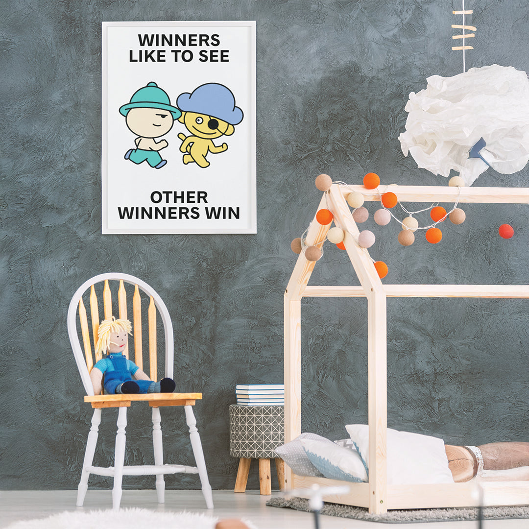 Winners Support Winners Print Poster UNFRAMED