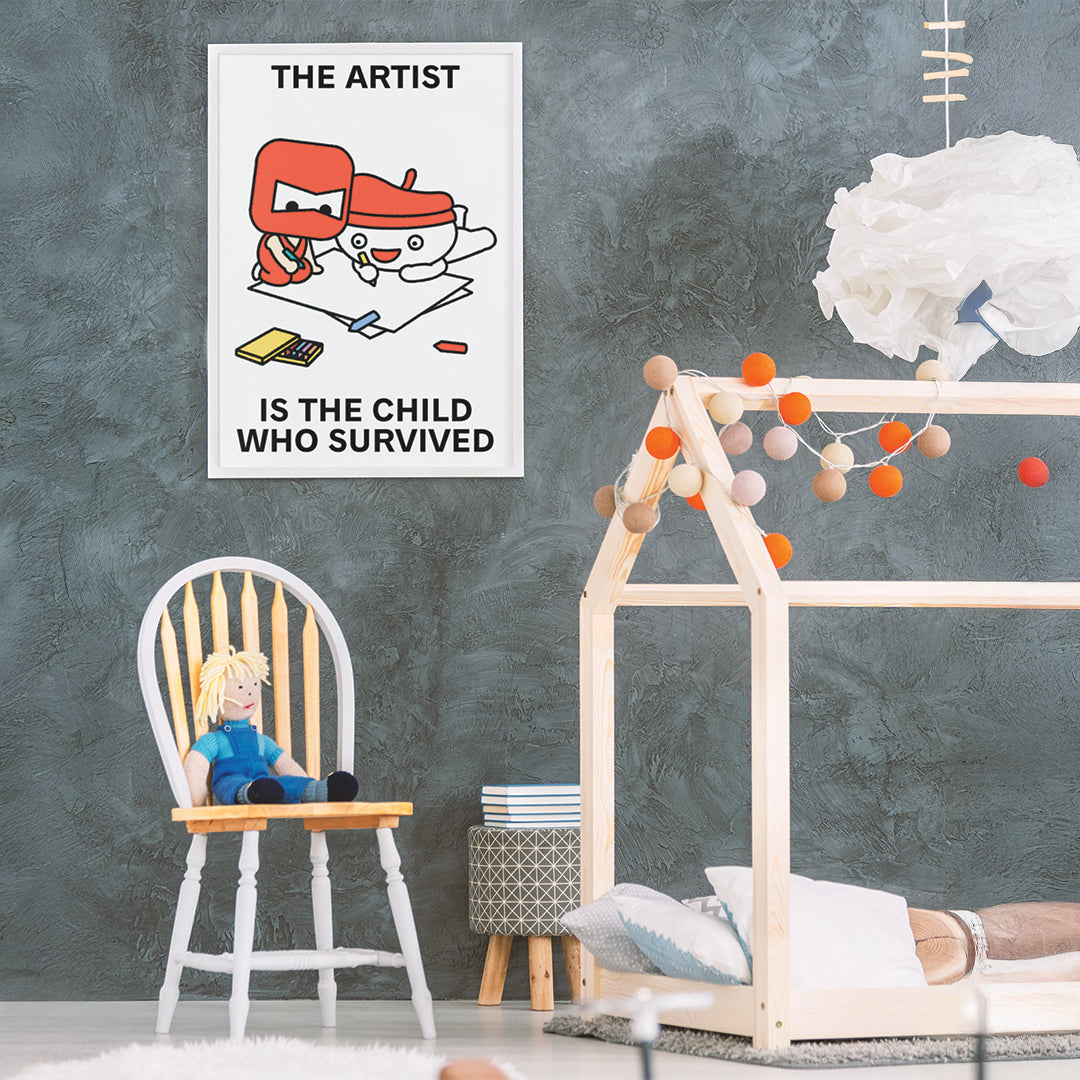 The Artist Child Print Poster UNFRAMED