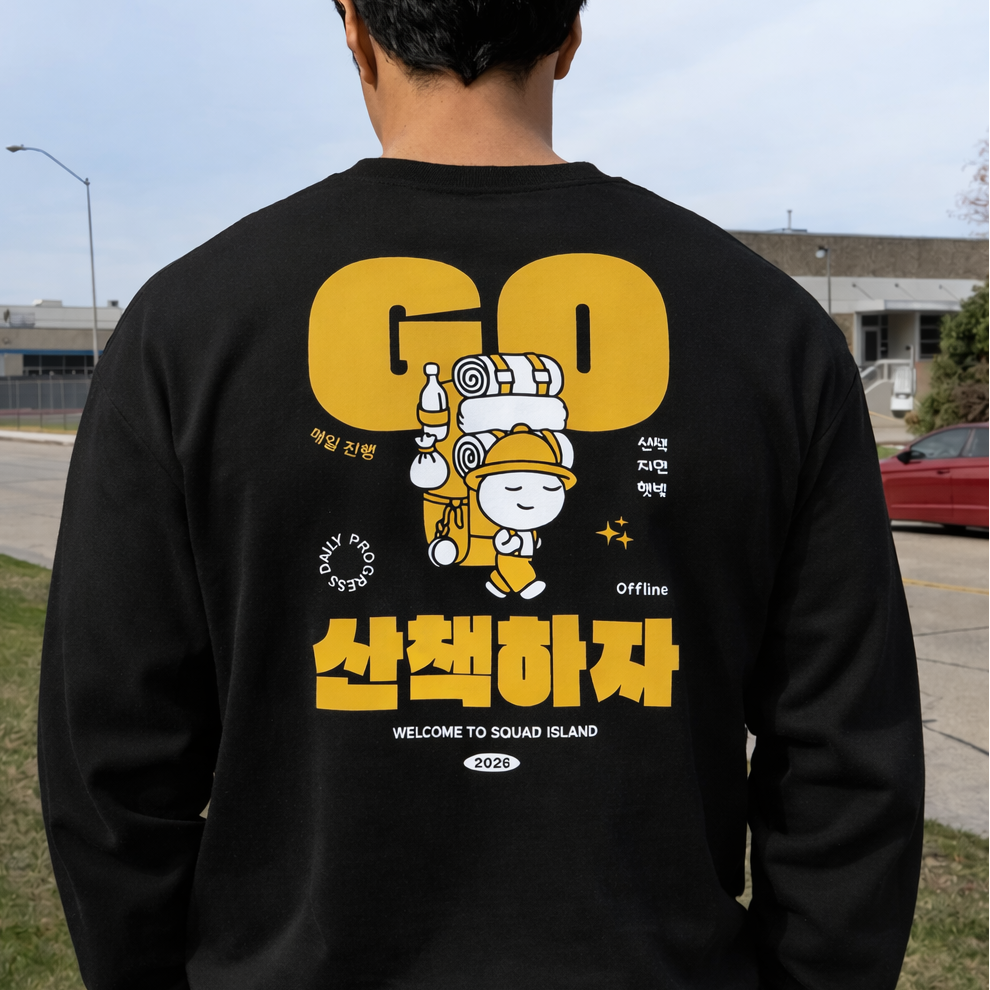 Squad Bots Go Black Long Sleeve