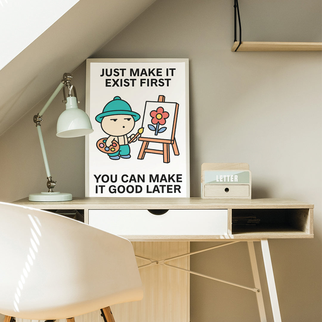 Make It First Print Poster UNFRAMED