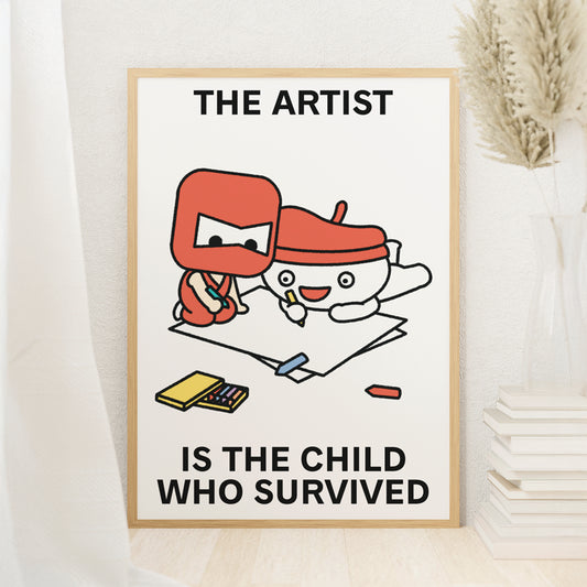 The Artist Child Print Poster UNFRAMED