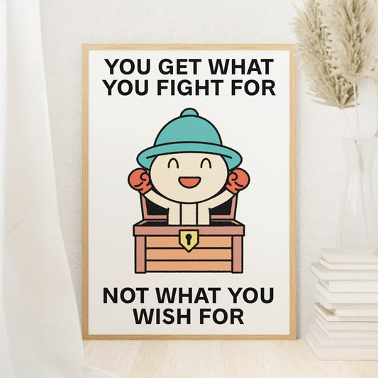 You Get What You Fight For Print Poster UNFRAMED