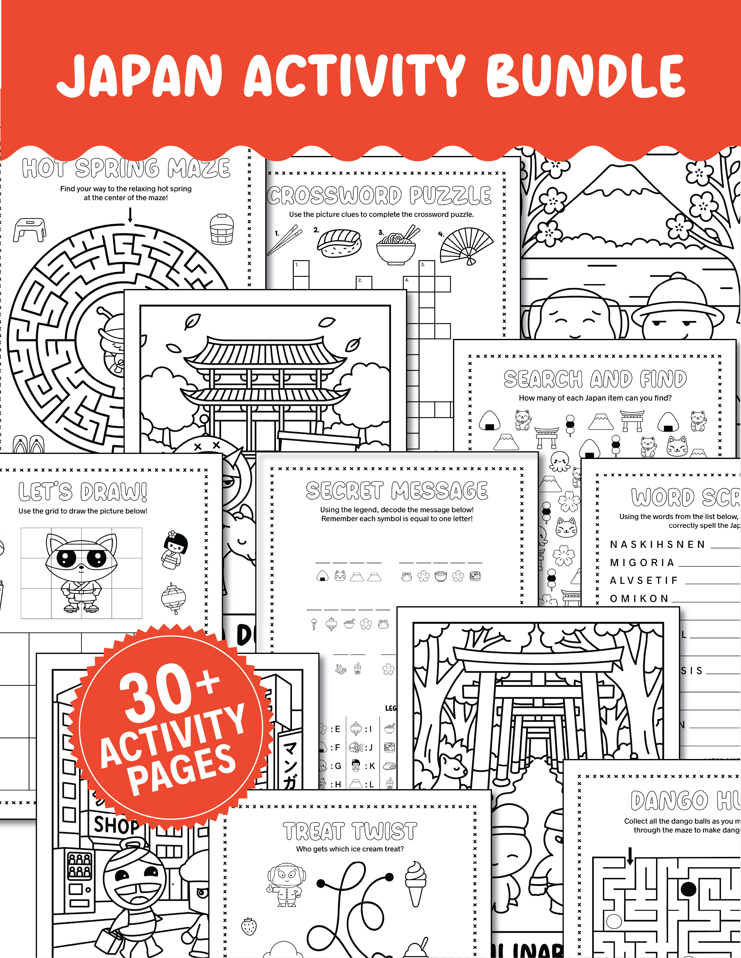 Check out our full 30+ page Japan Activity bundle!